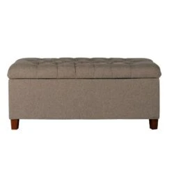 Tufted Storage Bench - HomePop Brown -Ottomans Official Shop unnamed file 7089