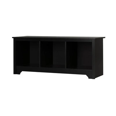 Vito Cubby Storage Bench - South Shore Pure Black 9 Vito Cubby Storage Bench - South Shore Pure Black – Image 7