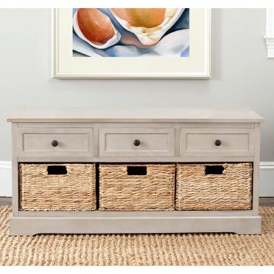 Damien 3 Drawer Storage Bench - Safavieh 3 Damien 3 Drawer Storage Bench - Safavieh