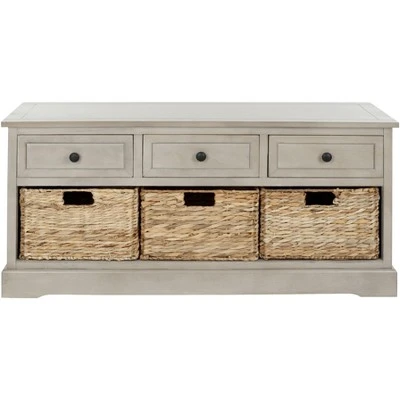 Damien 3 Drawer Storage Bench - Safavieh 6 Damien 3 Drawer Storage Bench - Safavieh – Image 4