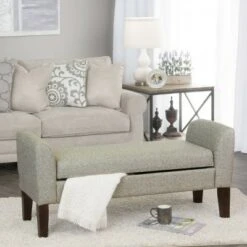 Tara Storage Bench Settee Gray - HomePop 17 Tara Storage Bench Settee Gray - HomePop -Ottomans Official Shop unnamed file 7151