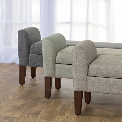 Tara Storage Bench Settee Gray - HomePop 10 Tara Storage Bench Settee Gray - HomePop – Image 8