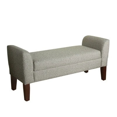 Tara Storage Bench Settee Gray - HomePop 11 Tara Storage Bench Settee Gray - HomePop – Image 9