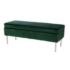 Danston Upholstered Storage Bench Green/Silver - Aiden Lane 13 Danston Upholstered Storage Bench Green/Silver - Aiden Lane -Ottomans Official Shop unnamed file 7190