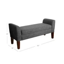 Tara Storage Bench Settee Heathered Gray - HomePop -Ottomans Official Shop unnamed file 7219