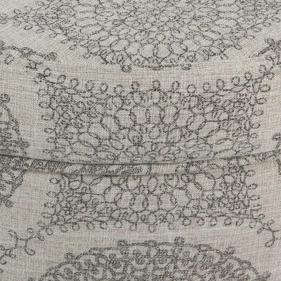 Round Storage Otttoman - HomePop Gray 6 Round Storage Otttoman - HomePop Gray – Image 4