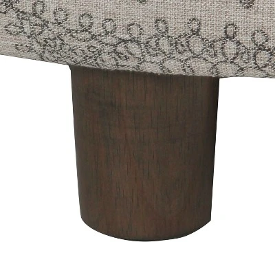 Round Storage Otttoman - HomePop Gray 7 Round Storage Otttoman - HomePop Gray – Image 5