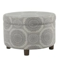 Round Storage Otttoman - HomePop Gray 20 Round Storage Otttoman - HomePop Gray -Ottomans Official Shop unnamed file 7248