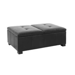 Antonio Double Storage Ottoman - Black Bonded Leather - Corliving 7 Antonio Double Storage Ottoman - Black Bonded Leather - Corliving -Ottomans Official Shop unnamed file 7273