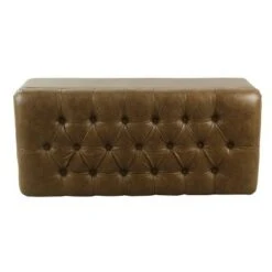 Ainsley Button Tufted Storage Bench Faux Leather Light Brown - HomePop -Ottomans Official Shop unnamed file 7315