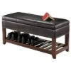 Monza Bench with Storage Chest and Shelf Walnut/Espresso - Winsome -Ottomans Official Shop unnamed file 7326
