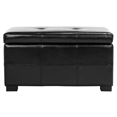 Maiden Small Tufted Storage Bench - Safavieh Black 8 Maiden Small Tufted Storage Bench - Safavieh Black – Image 6