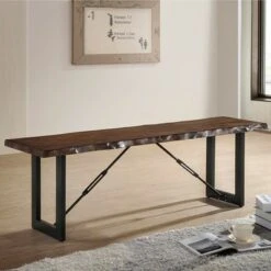 54" Wade Wood Dining Bench Walnut - HOMES: Inside + Out
