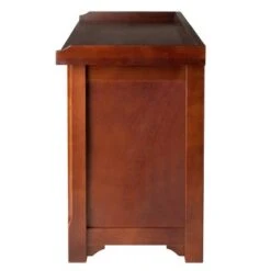 Verona Storage Bench with 3 Foldable Beige Color Fabric Baskets - Walnut - Beige - Winsome -Ottomans Official Shop unnamed file 7351