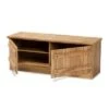 2 Door Oswald Farmhouse Natural Wood Storage Bench Brown - Baxton Studio -Ottomans Official Shop unnamed file 7359