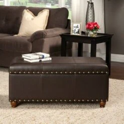 Storage Cocktail Bench Brown - HomePop -Ottomans Official Shop unnamed file 7374