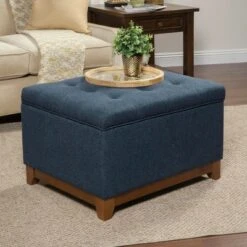 Storage Bench - HomePop Navy -Ottomans Official Shop unnamed file 7406