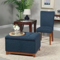 Storage Bench - HomePop Navy -Ottomans Official Shop unnamed file 7407