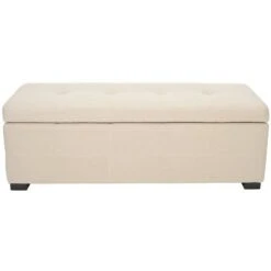 Maiden Large Tufted Storage Bench - Safavieh Taupe -Ottomans Official Shop unnamed file 7422