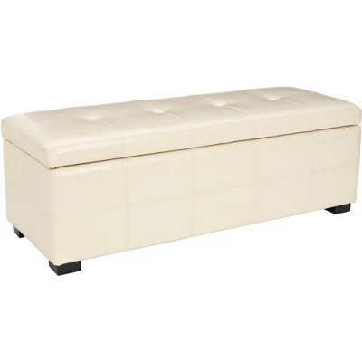 Maiden Tufted Storage Bench Lg - Flat Cream - Safavieh 4 Maiden Tufted Storage Bench Lg - Flat Cream - Safavieh – Image 2