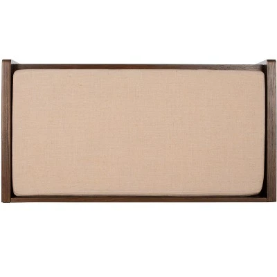 Percy Storage Bench - Walnut/Beige - Safavieh 8 Percy Storage Bench - Walnut/Beige - Safavieh – Image 6