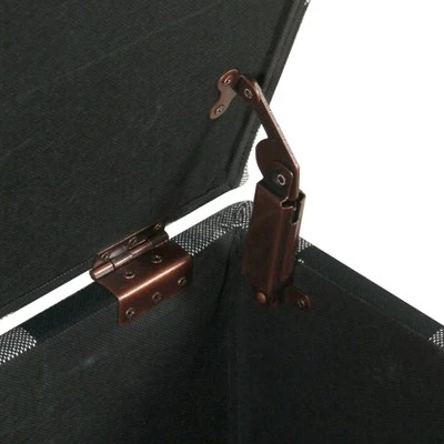 46" Luxury Storage Bench - HomePop Black Plaid 5 46" Luxury Storage Bench - HomePop Black Plaid – Image 3