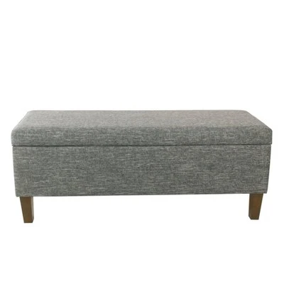 46" Luxury Storage Bench - HomePop Black Plaid 15 46" Luxury Storage Bench - HomePop Black Plaid – Image 13