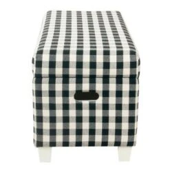 Storage Bench Black Plaid - HomePop -Ottomans Official Shop unnamed file 7468