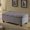Large Tufted Storage Bench - HomePop Textured Gray -Ottomans Official Shop unnamed file 7512