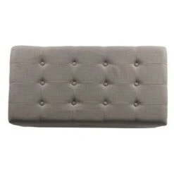 Large Tufted Storage Bench - HomePop Textured Gray 15 Large Tufted Storage Bench - HomePop Textured Gray -Ottomans Official Shop unnamed file 7515