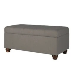 Large Tufted Storage Bench - HomePop Textured Gray 21 Large Tufted Storage Bench - HomePop Textured Gray -Ottomans Official Shop unnamed file 7521