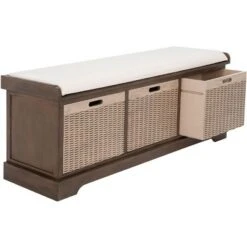 Landers 3 Drawer/Cusion Storage Bench - Safavieh -Ottomans Official Shop unnamed file 7539