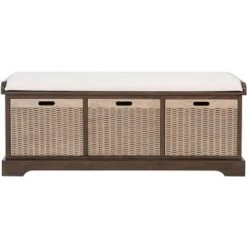 Landers 3 Drawer/Cusion Storage Bench - Safavieh -Ottomans Official Shop unnamed file 7545