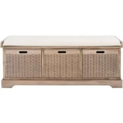 Landers 3 Drawer/Cusion Storage Bench - Safavieh -Ottomans Official Shop unnamed file 7546