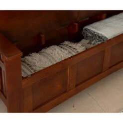 Split Seat Storage Bench Walnut - Linon 26 Split Seat Storage Bench Walnut - Linon -Ottomans Official Shop unnamed file 7596