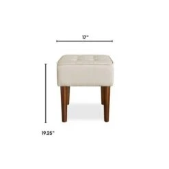 Aria Square Tufted Stool - Adore Decor French Dove -Ottomans Official Shop unnamed file 76