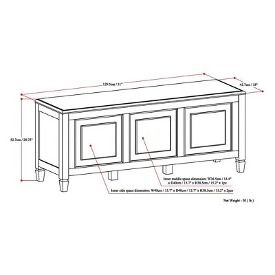 Hampshire Storage Bench Trunk - Wyndenhall Natural Aged Brown 9 Hampshire Storage Bench Trunk - Wyndenhall Natural Aged Brown – Image 7