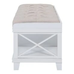 Wallis Upholstered Storage Bench White - Aiden Lane -Ottomans Official Shop unnamed file 7649