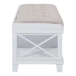 Wallis Upholstered Storage Bench White - Aiden Lane -Ottomans Official Shop unnamed file 7650