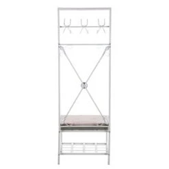 Entryway Hall Tree Bench with Storage Distressed White - Aiden Lane -Ottomans Official Shop unnamed file 7700