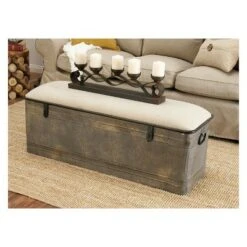 Wood Farmhouse Storage Bench Gray - Olivia & May 23 Wood Farmhouse Storage Bench Gray - Olivia & May -Ottomans Official Shop unnamed file 7715