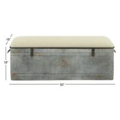 Wood Farmhouse Storage Bench Gray - Olivia & May 24 Wood Farmhouse Storage Bench Gray - Olivia & May -Ottomans Official Shop unnamed file 7716