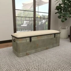 Wood Farmhouse Storage Bench Gray - Olivia & May 27 Wood Farmhouse Storage Bench Gray - Olivia & May -Ottomans Official Shop unnamed file 7719