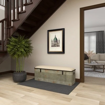 Wood Farmhouse Storage Bench Gray - Olivia & May 15 Wood Farmhouse Storage Bench Gray - Olivia & May – Image 13