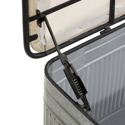 Wood Farmhouse Storage Bench Gray - Olivia & May 20 Wood Farmhouse Storage Bench Gray - Olivia & May – Image 18