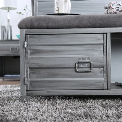 Zeddie Storage Benches Hand Brushed Silver - miBasics 4 Zeddie Storage Benches Hand Brushed Silver - miBasics – Image 2