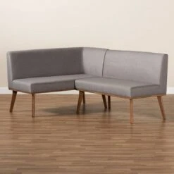 2pc Odessa Mid-Century Modern Fabric Upholstered Wood Dining Corner Sofa Bench Set Walnut/Brown/Gray - Baxton Studio 13 2pc Odessa Mid-Century Modern Fabric Upholstered Wood Dining Corner Sofa Bench Set Walnut/Brown/Gray - Baxton Studio -Ottomans Official Shop unnamed file 776