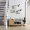 Blythe Sectional Storage Bench White/Natural - Jamesdar