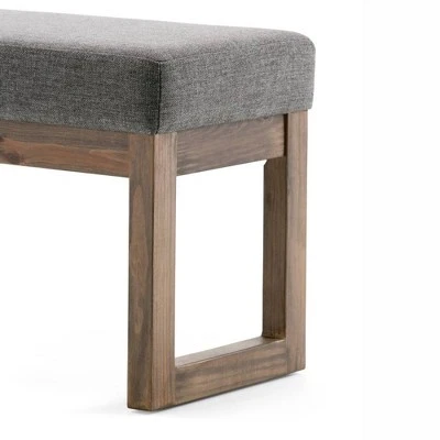 Small Madison Footstool Ottoman Bench - WyndenHall Gray 4 Small Madison Footstool Ottoman Bench - WyndenHall Gray – Image 2