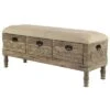 Olivia & May Carved Wood and Upholstered Storage Bench with Drawers Brown - Olivia & May -Ottomans Official Shop unnamed file 7782